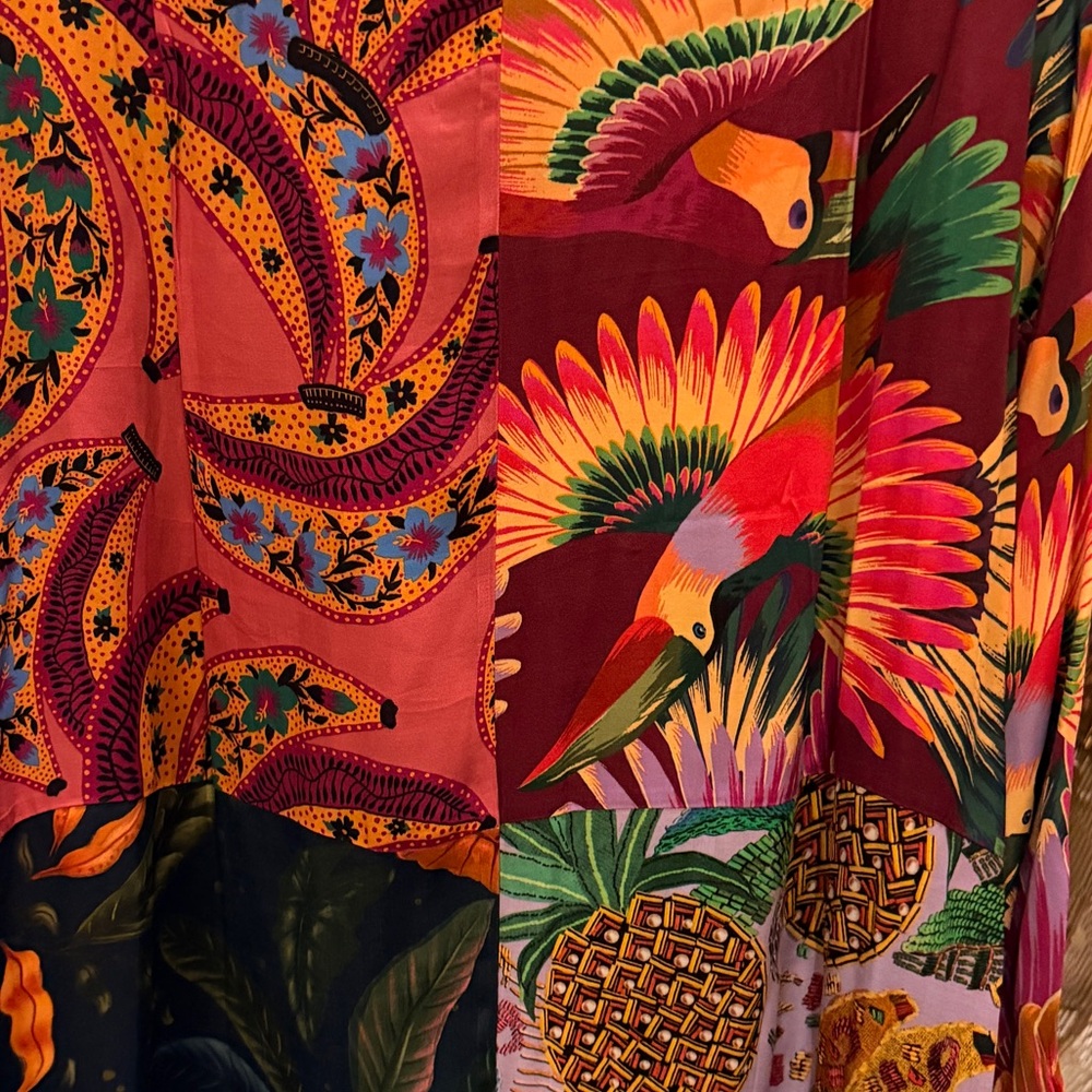 FARM Rio Mixed Prints Tunic Shirt Dress size XL